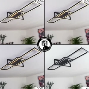 hofstein Plafonnier Omega LED Noir, 1 lumière* Lampes Modernes