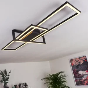 hofstein Plafonnier Omega LED Noir, 1 lumière* Lampes Modernes