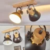 hofstein Plafonnier Orny Anthracite, Bois clair, 2 lumières* Lampes Modernes
