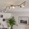 hofstein Plafonnier Oula LED Nickel mat, 6 lumières* Lampes Modernes