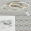 hofstein Plafonnier Ovasta LED Nickel mat, 1 lumière, Télécommandes* Lampes Modernes