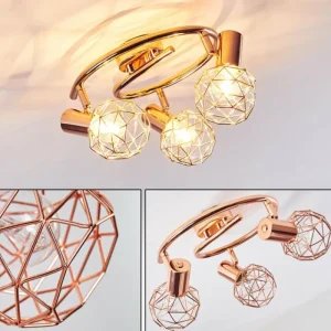 hofstein Plafonnier Palmira Cuivre, 3 lumières* Lampes Modernes