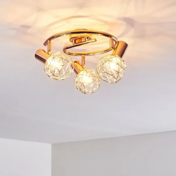 hofstein Plafonnier Palmira Cuivre, 3 lumières* Lampes Modernes