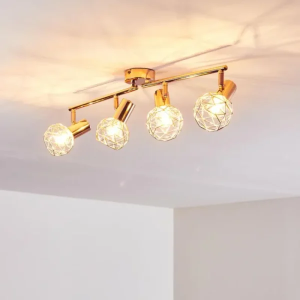 hofstein Plafonnier Palmira Cuivre, 4 lumières* Lampes Modernes