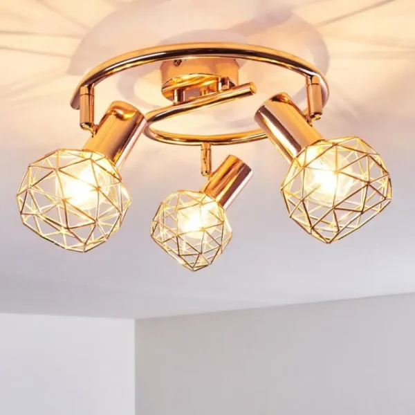 hofstein Plafonnier Palmira Cuivre, 3 lumières* Lampes Modernes