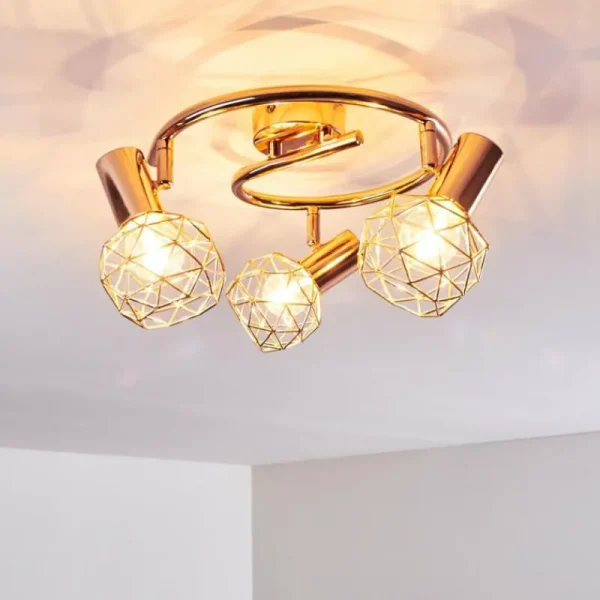 hofstein Plafonnier Palmira Cuivre, 3 lumières* Lampes Modernes
