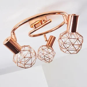 hofstein Plafonnier Palmira Cuivre, 3 lumières* Lampes Modernes