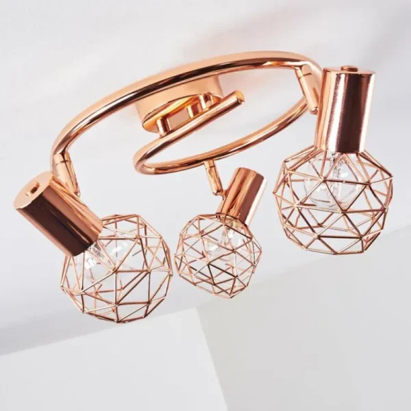 hofstein Plafonnier Palmira Cuivre, 3 lumières* Lampes Modernes