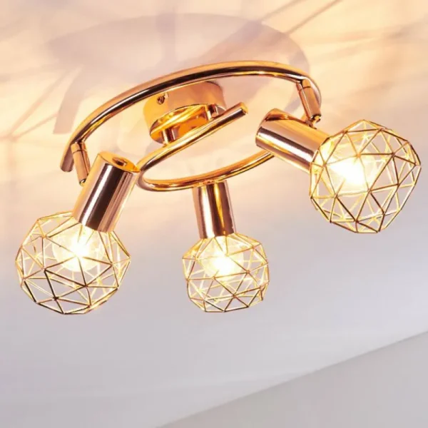 hofstein Plafonnier Palmira Cuivre, 3 lumières* Lampes Modernes