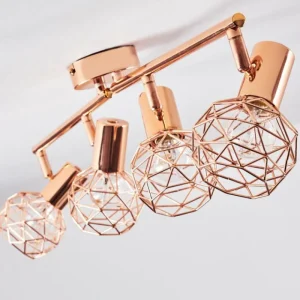 hofstein Plafonnier Palmira Cuivre, 4 lumières* Lampes Modernes