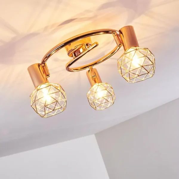 hofstein Plafonnier Palmira Cuivre, 3 lumières* Lampes Modernes