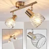 hofstein Plafonnier Parado Nickel mat, 2 lumières* Lampes Modernes