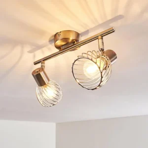 hofstein Plafonnier Parado Nickel mat, 2 lumières* Lampes Modernes