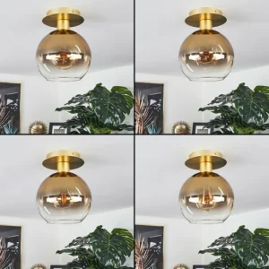 hofstein Plafonnier Pascal Laiton, 1 lumière* Lampes En Verre