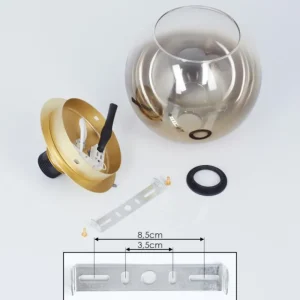 hofstein Plafonnier Pascal Laiton, 1 lumière* Lampes En Verre