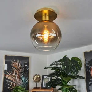 hofstein Plafonnier Pascal Laiton, 1 lumière* Lampes En Verre
