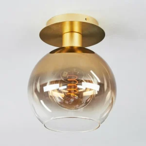 hofstein Plafonnier Pascal Laiton, 1 lumière* Lampes En Verre