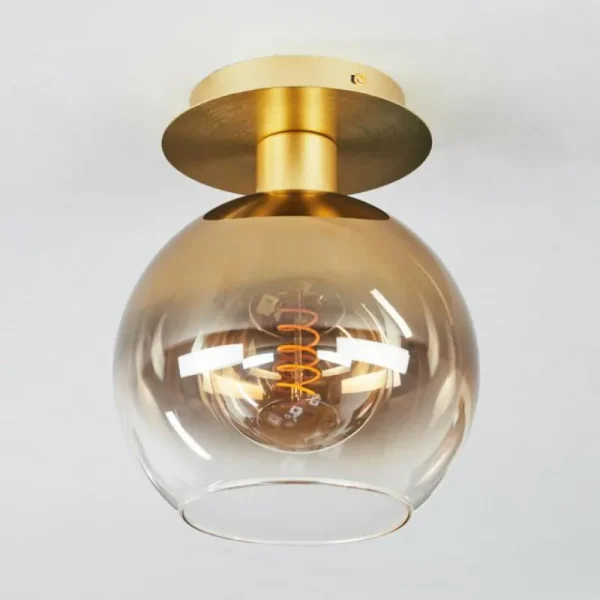 hofstein Plafonnier Pascal Laiton, 1 lumière* Lampes En Verre