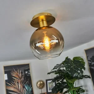 hofstein Plafonnier Pascal Laiton, 1 lumière* Lampes En Verre