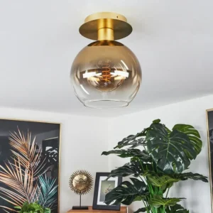 hofstein Plafonnier Pascal Laiton, 1 lumière* Lampes En Verre