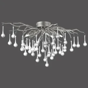 Luminaires Paul Neuhaus Plafonnier Paul Neuhaus ICICLE Argenté, 4 lumières* Lampes En Verre