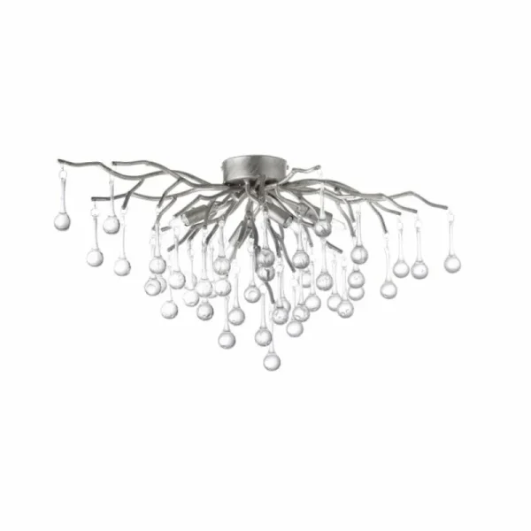 Luminaires Paul Neuhaus Plafonnier Paul Neuhaus ICICLE Argenté, 4 lumières* Lampes En Verre