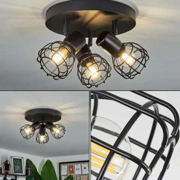 hofstein Plafonnier Piment Noir, 3 lumières* Lampes Modernes