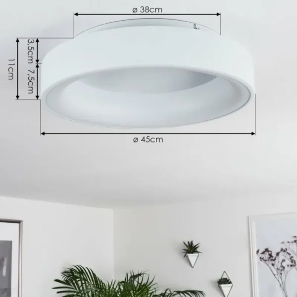 hofstein Plafonnier Pine LED Blanc, 1 lumière* Lampes Modernes