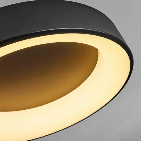 hofstein Plafonnier Pine LED Noir, 1 lumière* Lampes Modernes