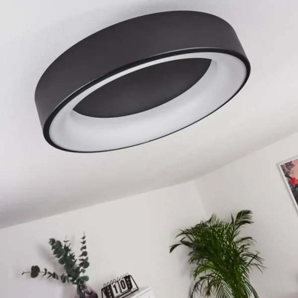 hofstein Plafonnier Pine LED Noir, 1 lumière* Lampes Modernes