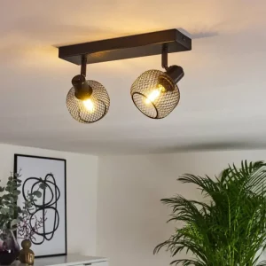 hofstein Plafonnier Pipisu Noir, 2 lumières* Lampes Modernes