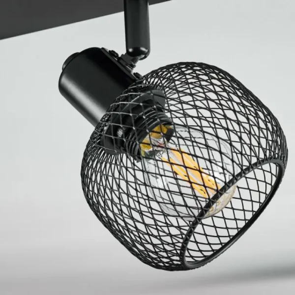 hofstein Plafonnier Pipisu Noir, 2 lumières* Lampes Modernes