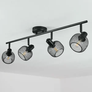 hofstein Plafonnier Pipisu Noir, 4 lumières* Lampes Modernes
