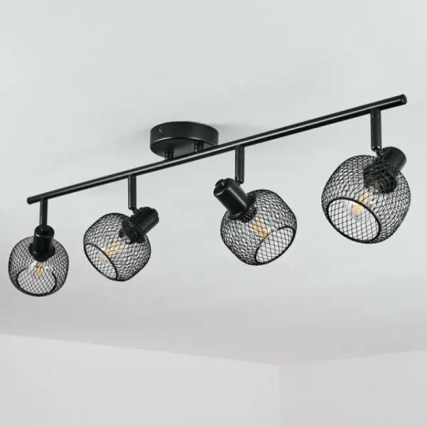 hofstein Plafonnier Pipisu Noir, 4 lumières* Lampes Modernes