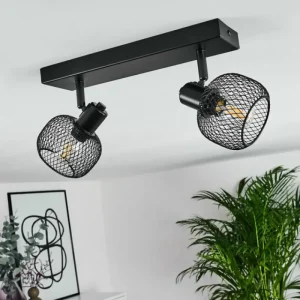hofstein Plafonnier Pipisu Noir, 2 lumières* Lampes Modernes