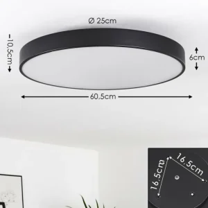 hofstein Plafonnier Plovdiv LED Blanc, 1 lumière, Télécommandes* Lampes Modernes