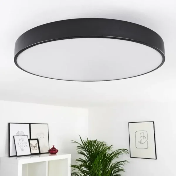 hofstein Plafonnier Plovdiv LED Blanc, 1 lumière, Télécommandes* Lampes Modernes