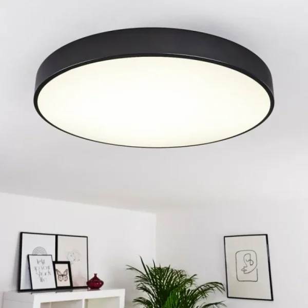 hofstein Plafonnier Plovdiv LED Blanc, 1 lumière, Télécommandes* Lampes Modernes