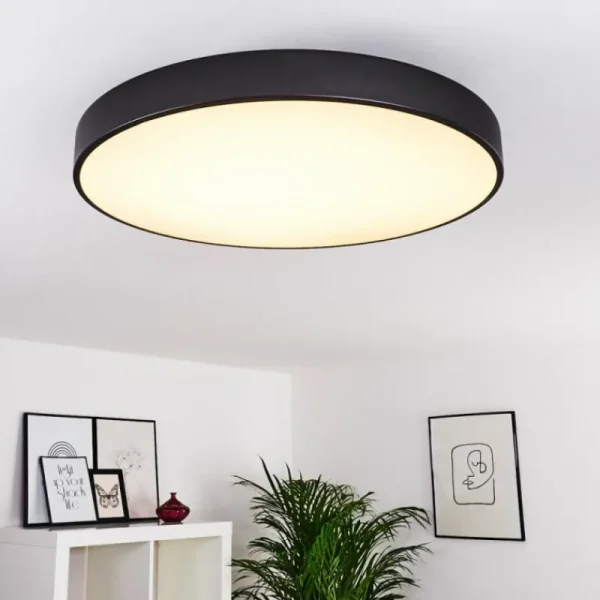 hofstein Plafonnier Plovdiv LED Blanc, 1 lumière, Télécommandes* Lampes Modernes