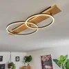 hofstein Plafonnier Pompu LED Bois clair, Noir, 2 lumières* Lampes Modernes