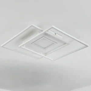 hofstein Plafonnier Popoy LED Blanc, 1 lumière, Télécommandes* Lampes Modernes