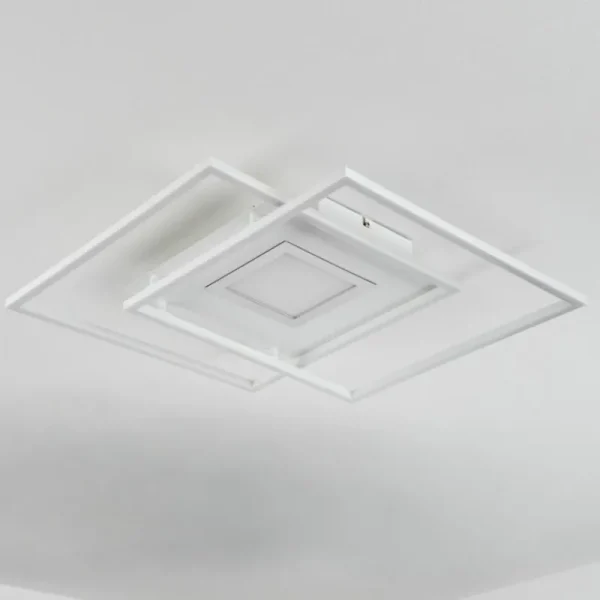 hofstein Plafonnier Popoy LED Blanc, 1 lumière, Télécommandes* Lampes Modernes