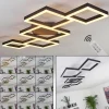 hofstein Plafonnier Pourao LED Noir, Blanc, 1 lumière, Télécommandes* Lampes Modernes