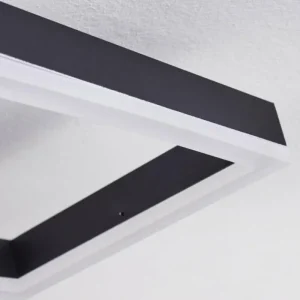 hofstein Plafonnier Pourao LED Noir, Blanc, 1 lumière, Télécommandes* Lampes Modernes