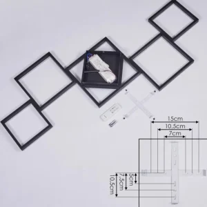 hofstein Plafonnier Pourao LED Noir, Blanc, 1 lumière, Télécommandes* Lampes Modernes