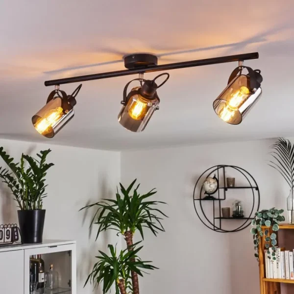 hofstein Plafonnier Quieri Noir, 3 lumières* Lampes Modernes