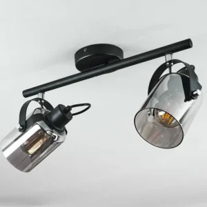 hofstein Plafonnier Quieri Noir, 2 lumières* Lampes Modernes