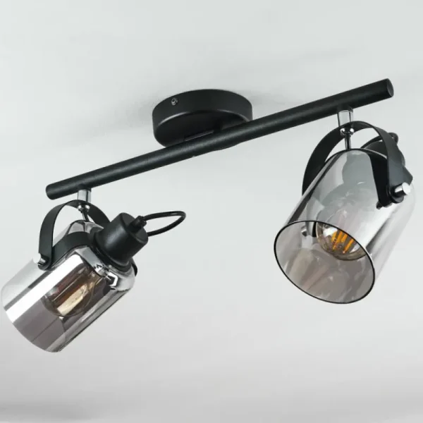 hofstein Plafonnier Quieri Noir, 2 lumières* Lampes Modernes