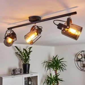 hofstein Plafonnier Quieri Noir, 3 lumières* Lampes Modernes