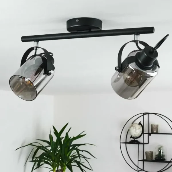 hofstein Plafonnier Quieri Noir, 2 lumières* Lampes Modernes